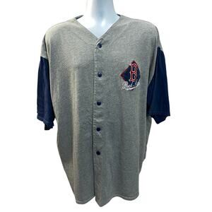 VINTAGE BOSTON RED SOX Lee Sport Button Up Shirt XL